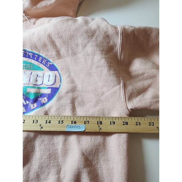 DURANGO COLORADO Peach Pink Active Outdoor Mountain Pullover Hoodie SZ M - Picture 6 of 8